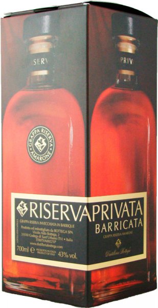 Grappa Riserva Privata Barricata Amarone Bottega 0,70 l 43,0% vol.