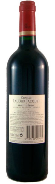 0,75 rot Lacour AOC Chateau Bourgeois Jacquet - Haut-Medoc 2010 Cru l