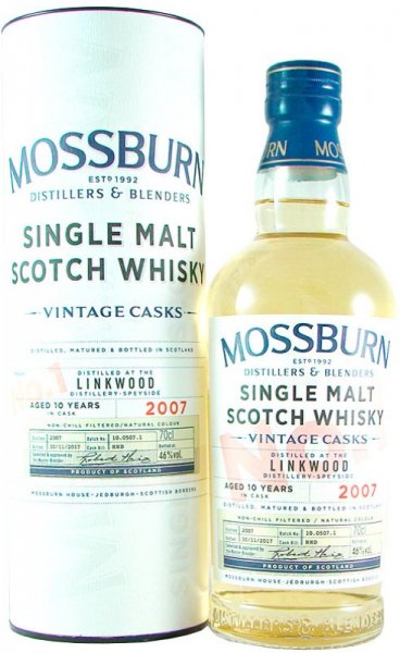 Mossburn Whisky Vintage Cask No. 1 Linkwood 2007 Aged 10 Years 46,0% vol. 0,70 l