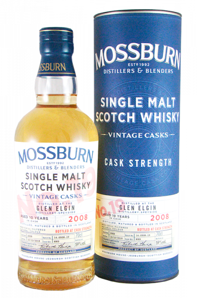 Mossburn Whisky Vintage Cask No. 19 Glen Elgin 2008 Aged 10 Years Cask Strength 59,0% vol. 0,70 l