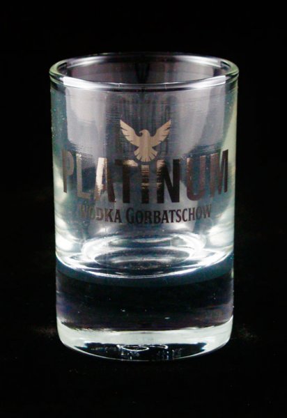 Wodka Gorbatschow Platinum Shot Glas -  kurze Ausführung...