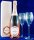 Set mit 1 Flasche Alfred Gratien Brut Rose Champagner 0,75 l mit 2 Gläsern Alfred Gratien (bauchig)