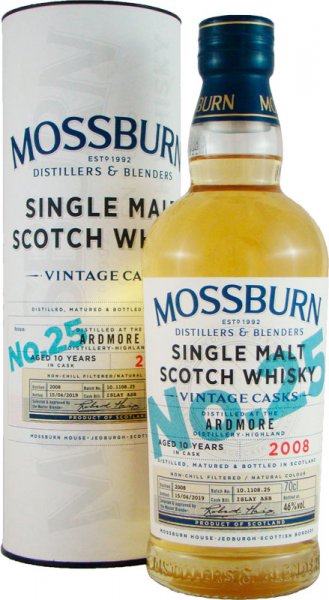 Mossburn Whisky Vintage Cask No. 25 Ardmore 2008 Aged 10 Years 46,0% vol. 0,70 l
