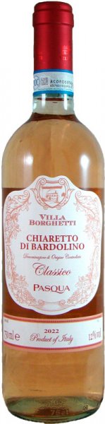 2022 Bardolino Chiaretto Classico DOC rose trocken Villa Borgetti 0,75 l