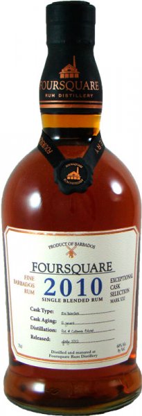 Foursquare Vintage 2010 Single Blended Fine Barbados Rum 60,0% vol. 0,70 l Etikettenfehler